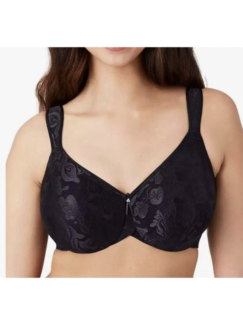 Wacoal Awareness Underwire Bra Size 38DDD Black Full Figure Style # 85567